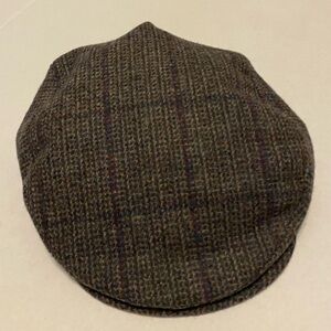 Vintage Pendleton Wool Houndstooth Newspaper Boy Cabbie cap